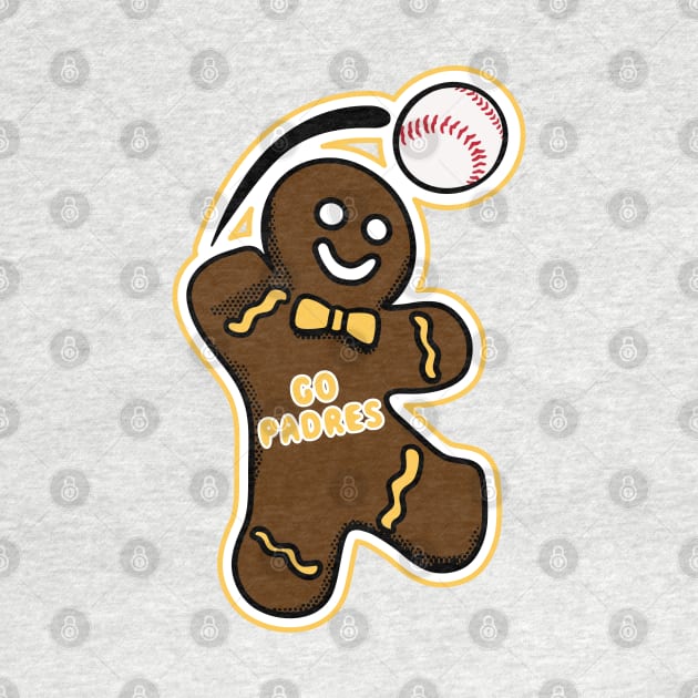 San Diego Padres Gingerbread Man by Rad Love